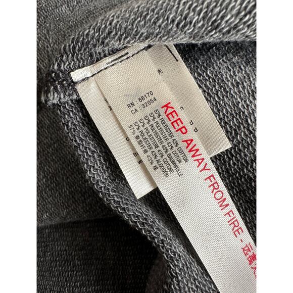 FREE PEOPLE Maxi Long Sleeve Sweatshirt Cardigan Size XS in Dark Grey Heather - Picture 8 of 9